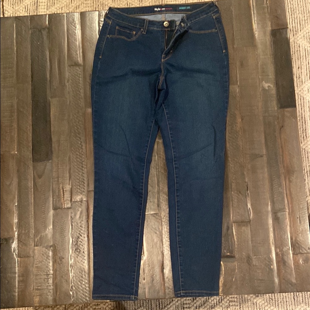 Style & Co. Blue Skinny Jeans Classic Fit